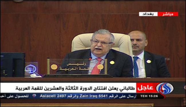 طالباني يؤكد ضرورة تفعيل العمل العربي المشترك