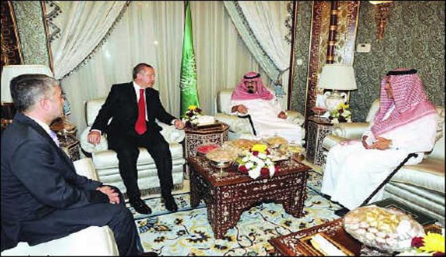 اردوغان وملك السعودية يبحثان الوضع في سوريا