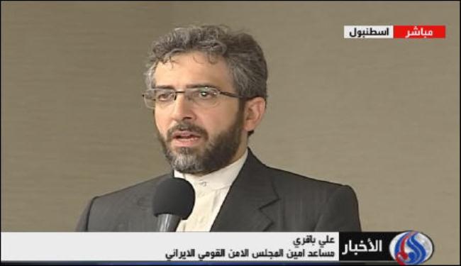 باقري: يجب رفع الحظر، ولقاء اسطنبول لم يتناول التخصيب 