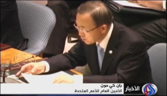كي مون يدعو لاستمرار التفاوض مع ايران لحل شامل