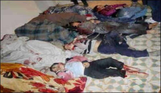 المسلحون يهاجمون عائلتين بحمص ويقتلون 10 من أفرادهما