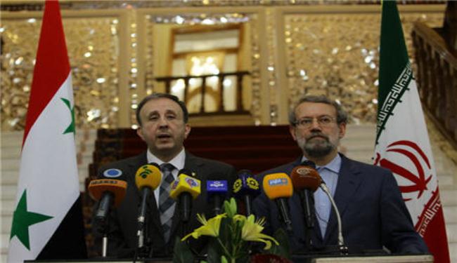 لاريجاني واللحام يؤكدان اهمية العمل المشترك لمواحهة التحديات