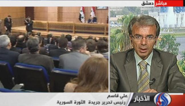 صحفي سوري يؤكد ان بلاده تواجه حربا تقودها واشنطن