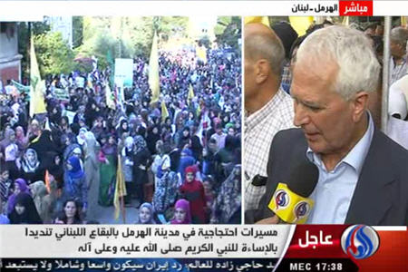 انزجار مسلمانان ومسيحيان لبنان ازتوهين به پيامبر اكرم