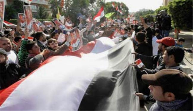 تظاهرة تاييد ببيروت لمواقف روسيا والصين الداعمة لسوريا