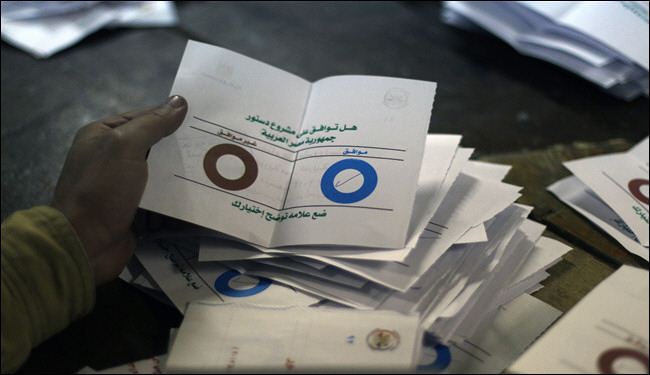 مصر:الشعب حسم بنعم، والاحتجاجات سياسية
