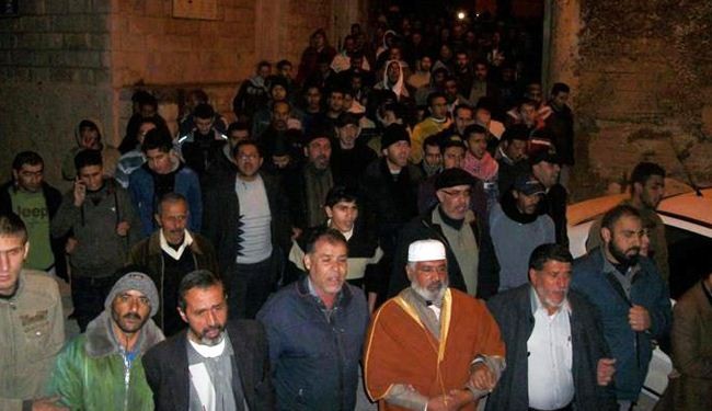 راهپیمایی شبانه در کرانه باختری برای حمایت از اسرا