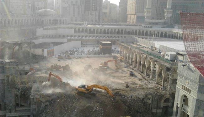 صور تدمير الآثار الاسلامية بمكة المكرمة