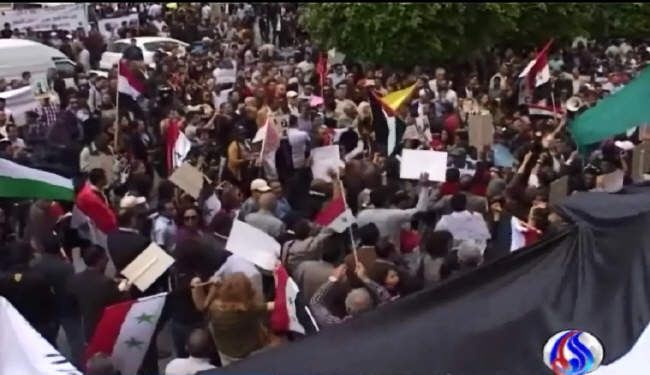 وقفة تضامنية مع دمشق في تونس