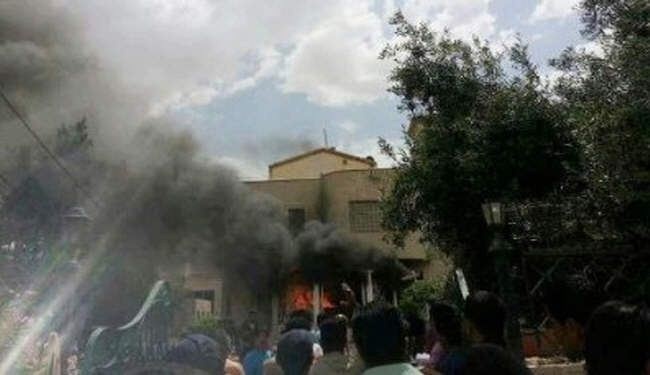 محرقة قرب مقام الصحابي جعفر بن ابي طالب بالاردن