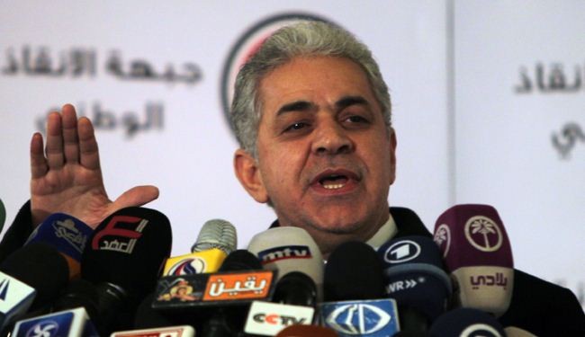 صباحي يؤيد تدخل الجيش ويتوقع فترة انتقالية قصيرة