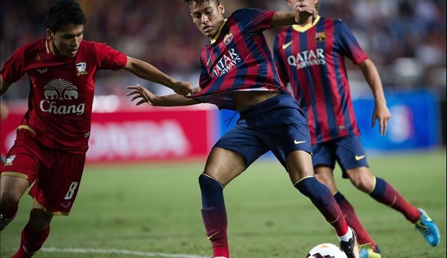 برشلونة يكتسح تايلاند ونيمار يفتتح باكورة أهدافه