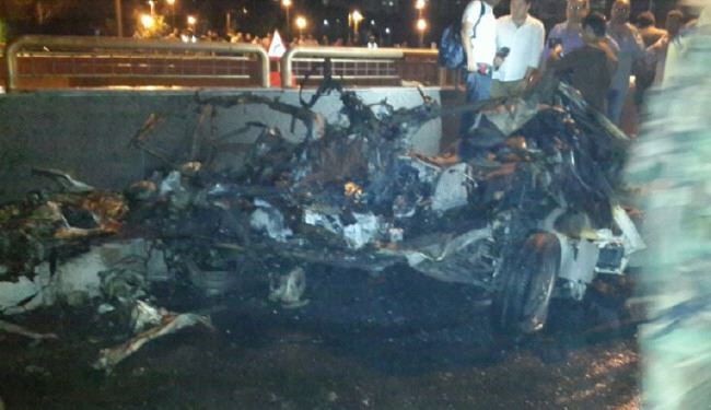 انفجار دو خودرو در مرکز دمشق + عکس