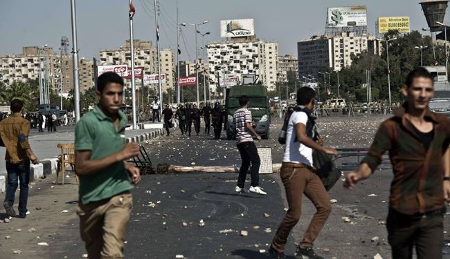 درگیری پلیس مصر و دانشجویان مقابل الازهر + عکس