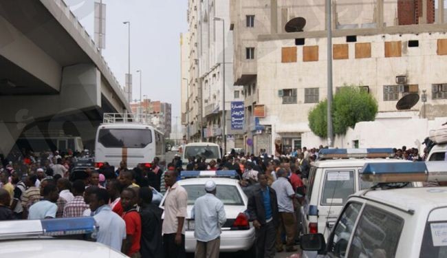 بالصور..تجمع أكثرمن 800 من العمالة الاثيوبية في مكة
