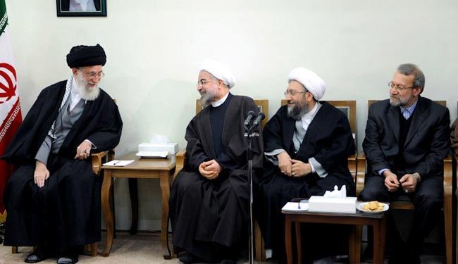 بالصور/ لقاء قائد الثورة مع رؤساء السلطات الثلاث
