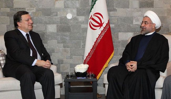 بالصور؛ لقاءات دبلوماسیة مهمة لروحاني علی هامش منتدی دافوس