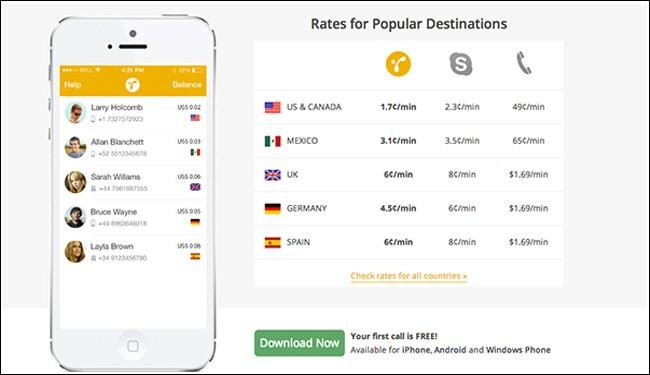 تطبيق ringo لإجراء مكالمات دولية رخيصة ودون الاتصال بالإنترنت