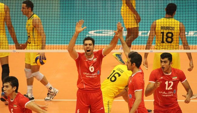 ايران تحقق فوزا تاريخيا على البرازيل بالكرة الطائرة