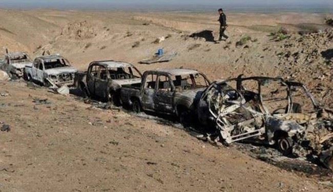 انهدام 24 خودروی تروریست ها در سامرا