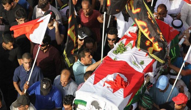 حشود بحرينية تشيع العبار بعد 75 يوما من استشهاده+صور