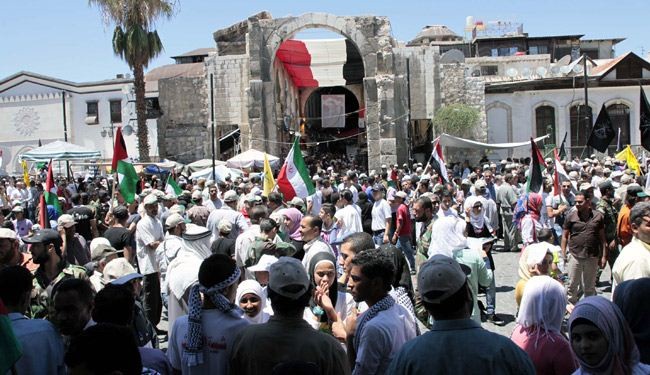 بالصور؛ فعاليات جماهيرية بدمشق في يوم القدس العالمي