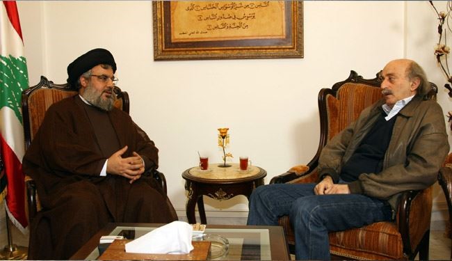 دیدار ولید جنبلاط و سید حسن نصرالله