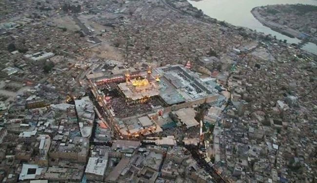 صور جوية من مرقد الامامين الجوادين في الكاظميه