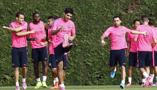 لويس سواريز يبدأ مرانه الأول مع برشلونة
