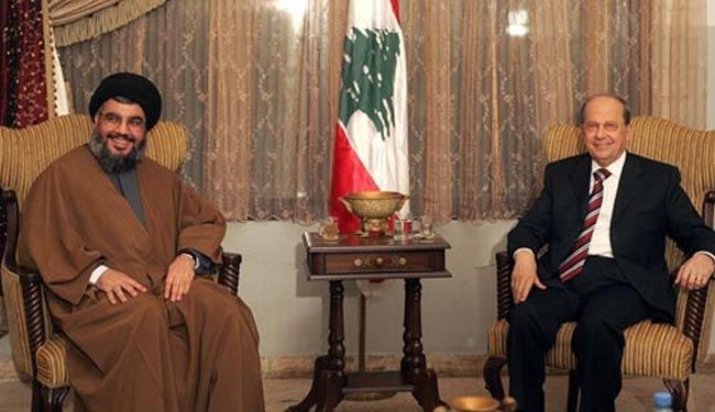 السيد نصر الله وعون يبحثان ارهاب الاحتلال والتكفيريين