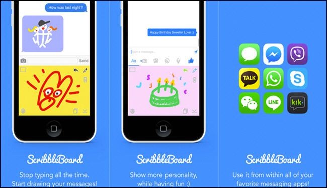 لوحة مفاتيح للكتابة والرسم بالإصبع لأجهزة آيفون iPhone