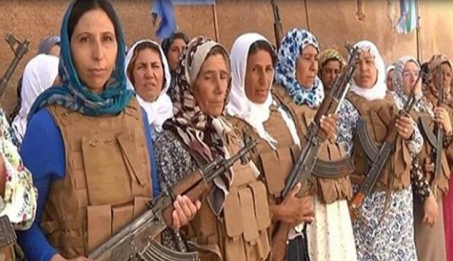 نبرد زنان کوبانی با داعش + عکس