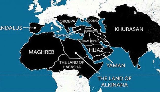 خارطة “داعش” الجديدة تضم جزءا من اوروبا ونصف افريقيا وربع آسيا