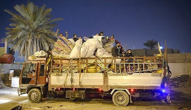 بالصور، انتهاء مراسم اربعينية الامام الحسين (ع) في كربلاء