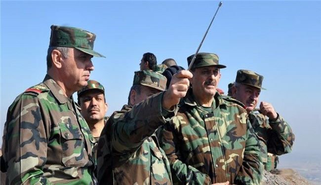 بازدید وزیر دفاع سوریه از خط مقدم جنگ با تروریسم