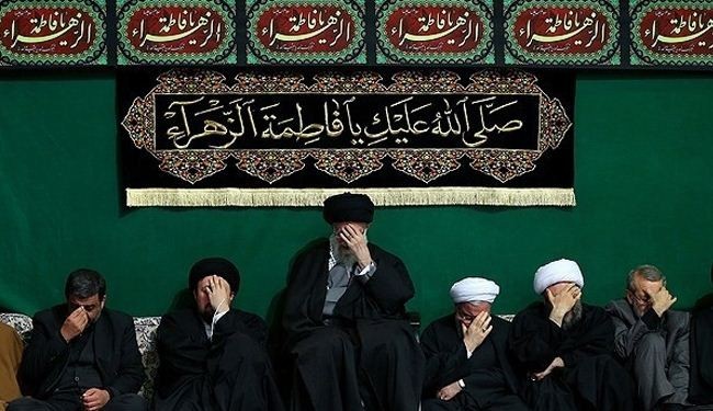 مراسم عزاء في ذكرى استشهاد الزهراء (ع) بحضور قائد الثورة