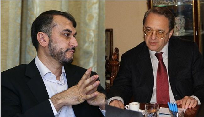 مساعدا وزیري خارجیة ایران وروسیا یبحثان تطورات الیمن