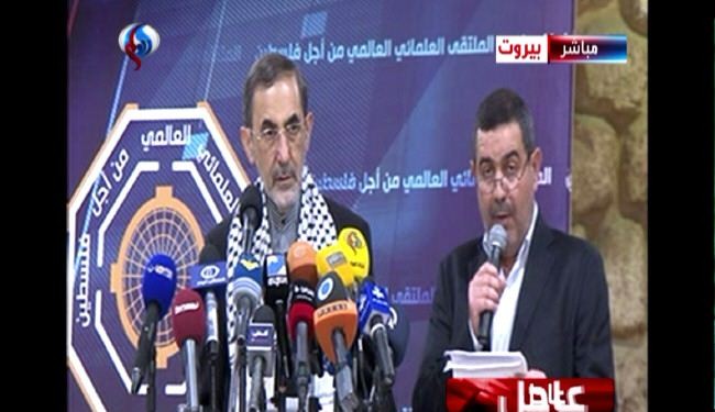 ولايتي: لا حل لازمات المنطقة دون حل القضية الفلسطينية