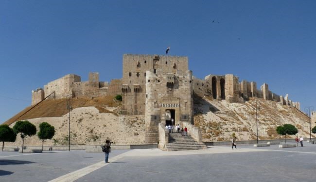 بخشی از دیوار قلعه باستانی حلب فرو ریخت