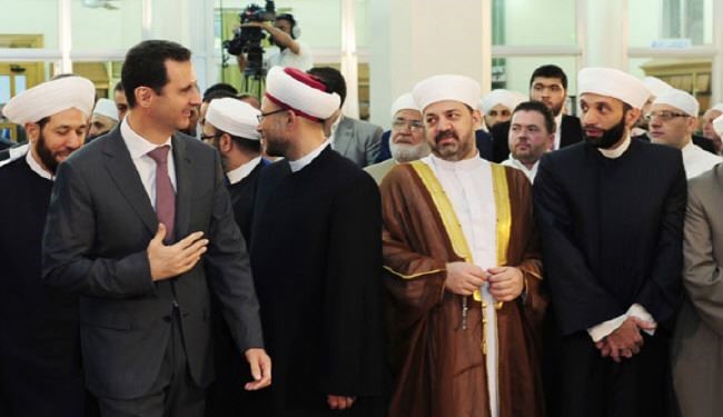تصاویر: بشار اسد در نماز عید سعید فطر