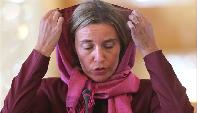 (تصاویر) فدریکا موگرینی در تهران با حجاب شد