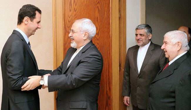 ظريف في ضيافة الرئيس السوري بشار الاسد