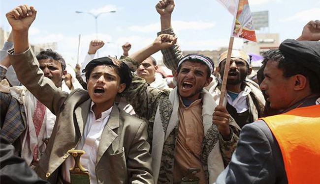 تظاهرات یمنی ها ضد تجاوز سعودی در صنعا
