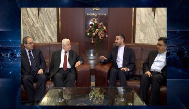 المعلم يبحث مع عبداللهيان الأفكار الإيرانية لحل الأزمة السورية