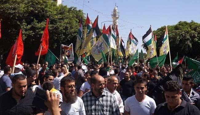 راهپیمایی گسترده فلسطینیان درحمایت از مسجدالاقصی