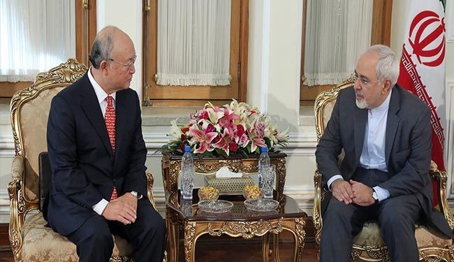 ظريف: نأمل بغلق ملف الاتهامات المزعومة حول النووي الايراني