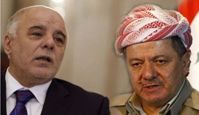 تاکیدعبادی و بارزانی بر وحدت برای مقابله با داعش