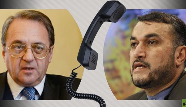 تاکید ايراني روسي على ايجاد حلول لازمتي الیمن وسوریا