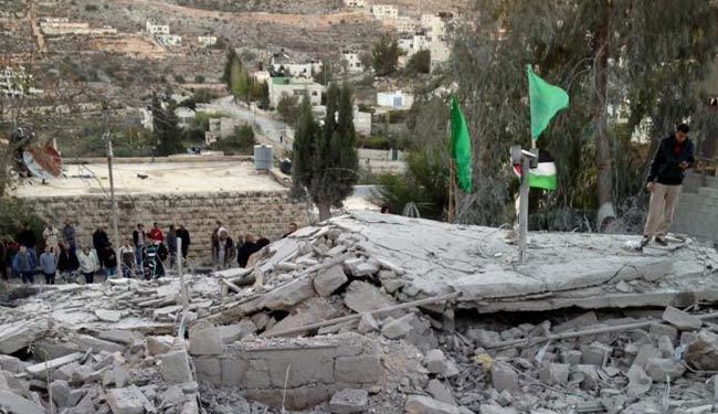 تخریب منازل 4 اسیر فلسطینی + عکس