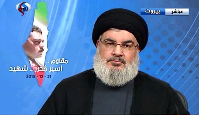 نصرالله: ترور شهید قنطار کار صهیونیست‌ها بود